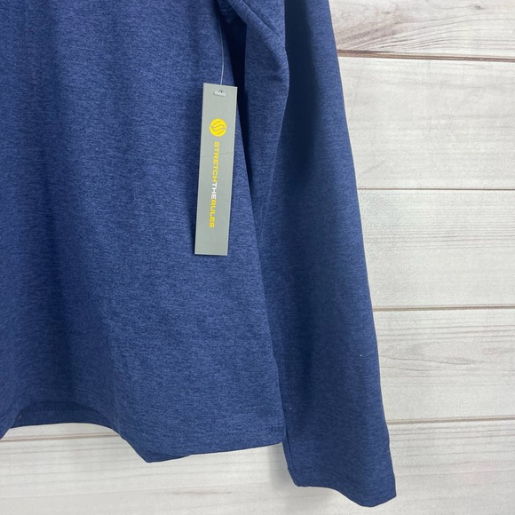 Stretch The Rules 1/4 Zip Pullover Blue Performance Jacket Womens Large - Picture 4 of 9